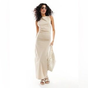 Elegant Cream Maxi Dress